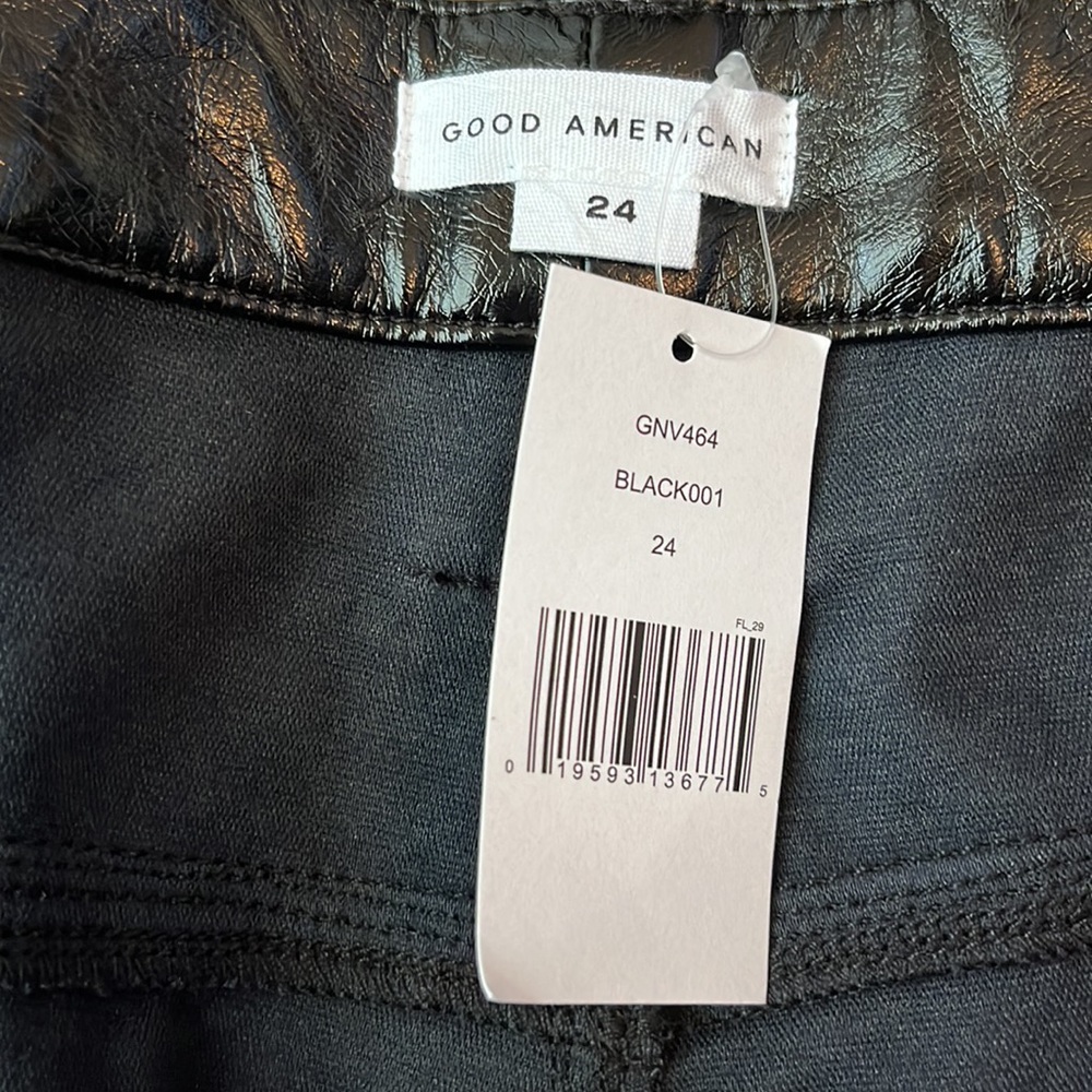 NWT Good American Good ‘90’s Vinyl Pants - Picture 7 of 13